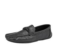 Mocasines Piel Vegana for Hombre: Mocasines Sencillos sin Cordones con Antideslizante y Punta Redonda for Negocios, Oficina y Bodas.(Noir,39 EU)