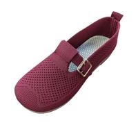 Mocasines planos de punto para mujer, correa de metal elástica hueca, punta redonda, cómoda entrenador, suela suave, transpirable, ffice, trabajo lindo, deslizante, caminar, conducir, zapatos casuales