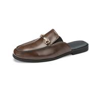 Mocasines planos para hombre, cómodos, sin espalda, sin espalda, Brown, 39 2/3 EU