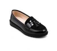 Mocasines - Plantilla de cuña para mujer (confort interior), Negro , 37 EU