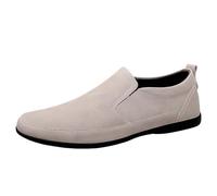 Mocasines sin Cordones for Hombre for Bodas y Bailes graduación | Zapatos Vestir Piel sintética con Punta Redonda for el Trabajo y Eventos Formales(Beige,40 EU)