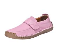 Mocasines vintage suaves con gancho y bucle para mujer, zapatos casuales para caminar con costuras a mano para el ocio diario y viajes de vacaciones, Pink, 40.5 EU