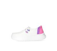Hey Dude Wendy Peak - Tenis para mujer, Blanco/Rosa, 35.5 EU