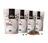 Mocay - Café en Grano Maestro, Arábica Lavado y Natural - Tostado Medio - Pack 4 Bolsas de 250 g