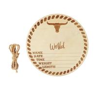 MOCCOOL Letrero de anuncio de bebé, letrero rectangular de madera con diseño de Hello World Baby con patrones de flores y mariposas