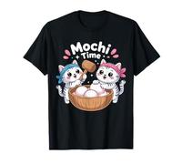 Mochi Time Cute Kawaii Cats Making Japanese Sweets Camiseta
