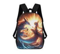 Mochila 17inch Impresa En 3D Anime Girl And Fox Spirit Mochilas Escolares Ligeras De Viaje Para Niños Y Niñas, Ideales Para Estudiantes De Secundaria.