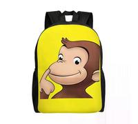 Mochila 391Hs Curious George, linda y divertida mochila para mujeres, hombres, estudiantes, mochila