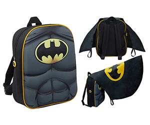 Mochila 3D Batman para niños con Capa Plegable Niños DC Comics Novedad Disfraz Mochila