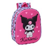 Mochila 3D Kuromi Hello Kitty 33cm - 27 × 33 × 10 cm