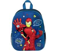 Mochila 3D para niños con Licencia Oficial de los Vengadores, Compartimento Principal Grande, Bolsillos Laterales de Malla, Correas Acolchadas Ajustables, Panel Frontal 3D, Mochila Escolar de