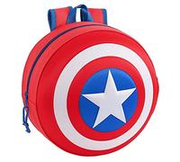 Mochila 3D Redonda Capitan America, 310x100x310 mm