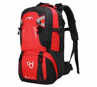 Mochila 40L 40 Litros Impermeable para Senderismo Monta?a Militar Roja