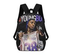 Mochila 611QF Youngboy Never Broke Again, mochila para portátil de 17 pulgadas, mochila para el día