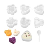 Mochila | 8 Piezas De Herramientas DIY De Dibujos Animados Reutilizables Suave - Prensa De Molde Para Crear Albóndigas De Arroz,Para Casa Almuerzo Picnic Barbacoa Escuela