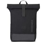 JOHNNY URBAN Mochila Mujer & Hombre Negro - Adam Medium - Bolso Roll Top para Portatil para Viaje, Trabajo, Universidad - Compartimento de 15.6 Pulgadas - Repele el Agua