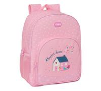 Mochila Adaptable A Carro Reciclado Glowlab Kids "Sweet Home" 33 x 42 x 14 cm.