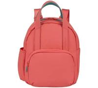 American Tourister Puffypop - Mini Mochila Mujer (35 cm, 8.5 L) - Compartimento para AirPods & Tablet - 2 Portabotellas - Rojo (Sunset Coral)