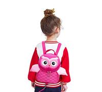 Mochila Anti-Perdida para Niños, Yuepin Lindo Búho Mochila de Niños con Correa de Seguridad para Niños de 1 a 5 Años de Edad (rosa)