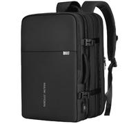 Mochila antirrobo para computadora portátil, mochila de negocios, mochila de viaje impermeable, adecuada para portátil de 15.6 pulgadas para hombres, con cargador USB, negro, 17.3, negro, 17.3