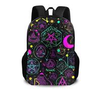 Mochila Arte Mágico, Brillante, Alquímico, Cósmico, Gótico, Psicodélico, Morado, Sol Y Luna Backpack Tipo Casual Mochilas Campamento Mochilas Escolares para Senderismo Aire Libre Escolar