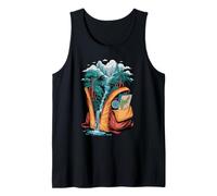 Mochila Aventura Cascada Bosque Mapa Brújula Naturaleza Camiseta sin Mangas