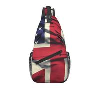 Mochila Bandolera Bandera De Estados Unidos Y Reino Unido Bolso Cruzado De Pecho Unisex Estilo Bolsos Cruzados, Para Libre, Deportes, Uso Diario, Montañismo