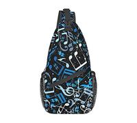 Mochila Bandolera con diseño de Notas Musicales para Viajes, Senderismo, Mochila de Hombro para Hombres, Mujeres, niños y niñas