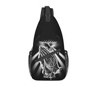 Mochila Bandolera Cruz De Jesús Poliéster Bolso De Pecho Duradero Mochila Pecho Para Caminar Hombre Trabajo 19X39Cm