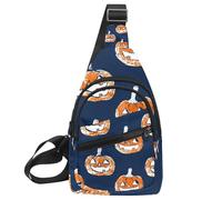 Mochila bandolera cruzada para el pecho, mochila para senderismo, viajes (colorido Helloween), Multicolor 15, 11.8x7x1.5in/30x18x4cm
