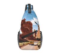 Mochila Bandolera Entrada Al Parque Nacional Arches Bolsa De Pecho Estilo Hombres Mochila De Moda, Para Deportes, Uso Diario, Libre, Correr