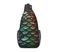 Mochila Bandolera Escama De Dragón Bolsa De Pecho Pequeño Comodidad Viaje Mariconeras, Para Negocio, Ciclismo, Correr, Libre
