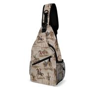 Mochila bandolera estilo vaquero y rodeo estilo rústico occidental para hombre y mujer, estilo bandolera de hombro y pecho.