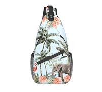 Mochila Bandolera Paisaje Botánico Vintage Tropical Bolso Cruzado De Pecho Ligera Unisex Mochila De Moda, Para Viajes, Uso Diario, Ciclismo