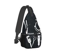 Mochila bandolera para hombres y mujeres, multiusos, antirrobo, para deportes al aire libre, mochila de viaje, mochila táctica, peluquero, estilista, amor, herramienta de peluquero, arte, pecho, bol