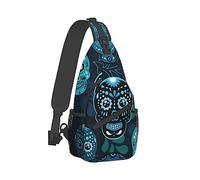 Mochila bandolera para mujeres y hombres, multiusos, antirrobo, gimnasio, bandolera, bolsa de senderismo al aire libre, mochila de herramientas, diseño de calaveras de azúcar mexicanas, día de los m