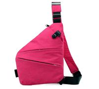 Mochila Bandolera pequeña for Hombre y Mujer, Resistente al Agua, for el Pecho, de Viaje, for Deportes y Actividades al Aire Libre.(Pink,Left)