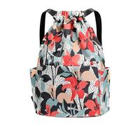 Mochila Bandolera,Separación Seca y Mojada Impresión Floral | Mochila De Baloncesto - Para Natación Viajes Trabajo Oficina Encuentros Informales Fiesta Playa Hombre Mujer Niño
