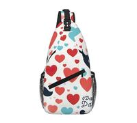 Mochila Bandolera Unisex con Estampado Love Dad para el Día del Padre, Bolso Bandolera para el Pecho, Bolso de Hombro para Mujeres, Hombres, Senderismo, Viajes