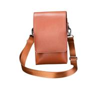 Mochila Barberia Bolsa de cuero PU for tijeras de pelo, bolsa con clips, funda for tijeras de peluquería y barbería, estuche con cinturón for el hombro(Brown)