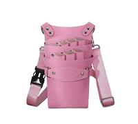 Mochila Barberia Riñonera for tijeras de peluquería, bandolera for peluquero, bolsa for mascotas con 7 posiciones, estuche for herramientas de peluquería y salón de belleza.(Pink 7 slots)