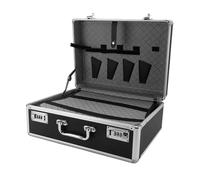 Mochila Barbero Maleta dura de aluminio negro, herramienta peluquero, accesorios peluquería con caja almacenamiento contraseña, viaje