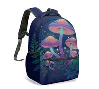 Mochila bioluminiscente brillante con diseño de bosque de fantasía, 40 cm, diseño de bosque de medianoche, bolsa de arte gráfico para niños y estudiantes, 16 (Reino Unido), L, Casual