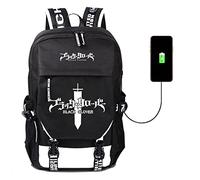 Mochila Black Clover Mochila para estudiantes Mochila con estampado de anime de moda Mochila para computadora USB Mochila de viaje informal