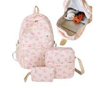 Mochila Bolso De Mano Para Mujeres | Mochila Trabajo Mujer Con Lazo De Mariposa,Bolsa Linda Gran Capacidad Para Ciudad Trabajo Avión Universidad Al Aire Libre Enfermería Viajes Ocio Diario, rosa, Se