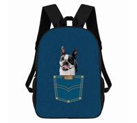 Mochila Boston Terrier2 Mochila Escolar Tipo Casualmochilas Unisex Mochilas Escolares para Travel Aire Libre Portátil