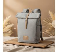 Mochila cambiador enrollable Lässig, gris mélange, 17,5–21,8 L