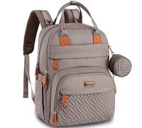 Mochila cambiadora BabbleRoo, mochila de viaje impermeable multifunci?n con cambiador, correas para cochecito y estuche para chupete, Uni
