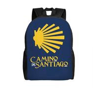 Mochila Camino De Santiago Shell Saint para niñas y niños viaje para escuela universitaria para hombres y mujeres Se adapta a portátiles de 15 pulgadas Ocio al aire libre Regalos de vacaciones