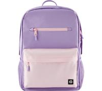 HP Campus Mochila para Portatiles de hasta 15,6" (Capacidad 17 L, Impermeable, Cremallera Doble con Candado, Correas Ligeras y Acolchadas, Bolsillo Flotante) Color Lavanda y Rosa